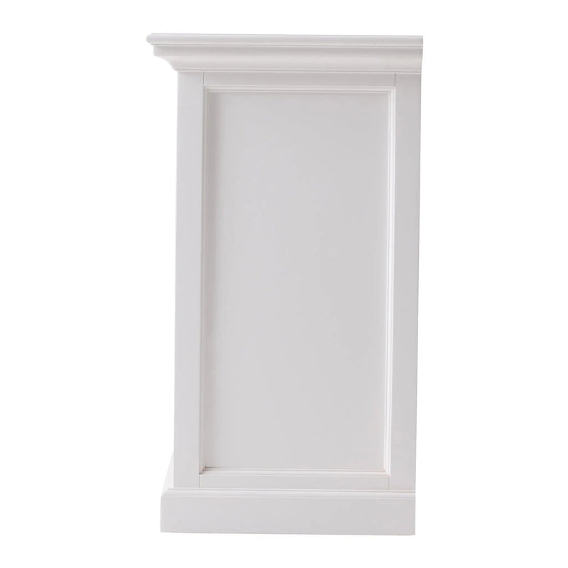 Classic White Large Nightstand With Shelves Homeroots Bed & Bath