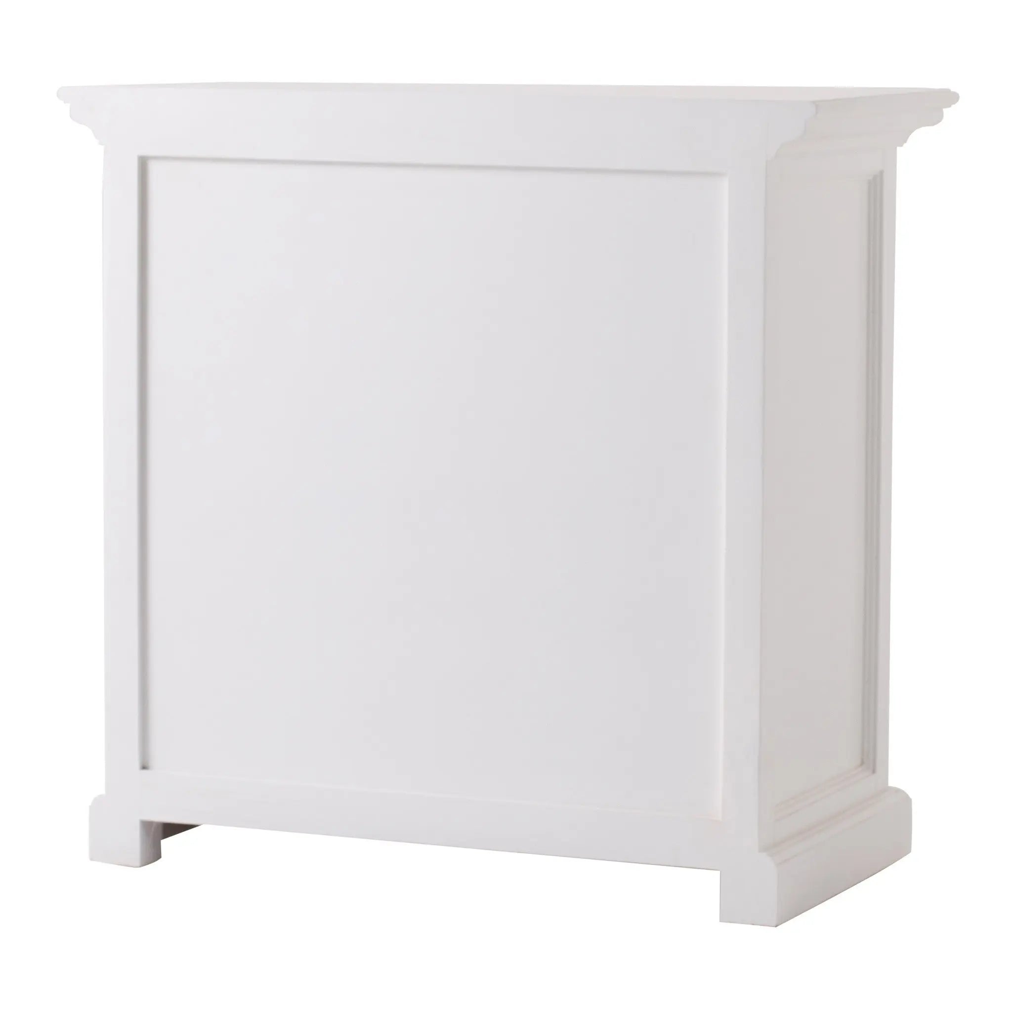 Classic White Large Nightstand With Shelves Homeroots Bed & Bath