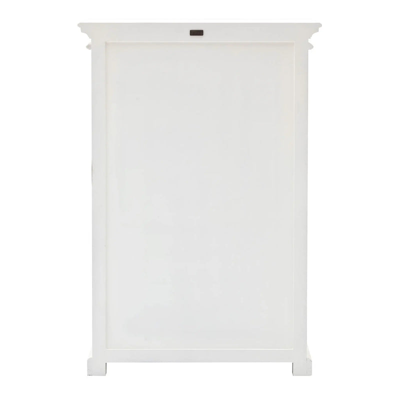 Classic White Two Level Storage Cabinet Homeroots Kitchen & Dining