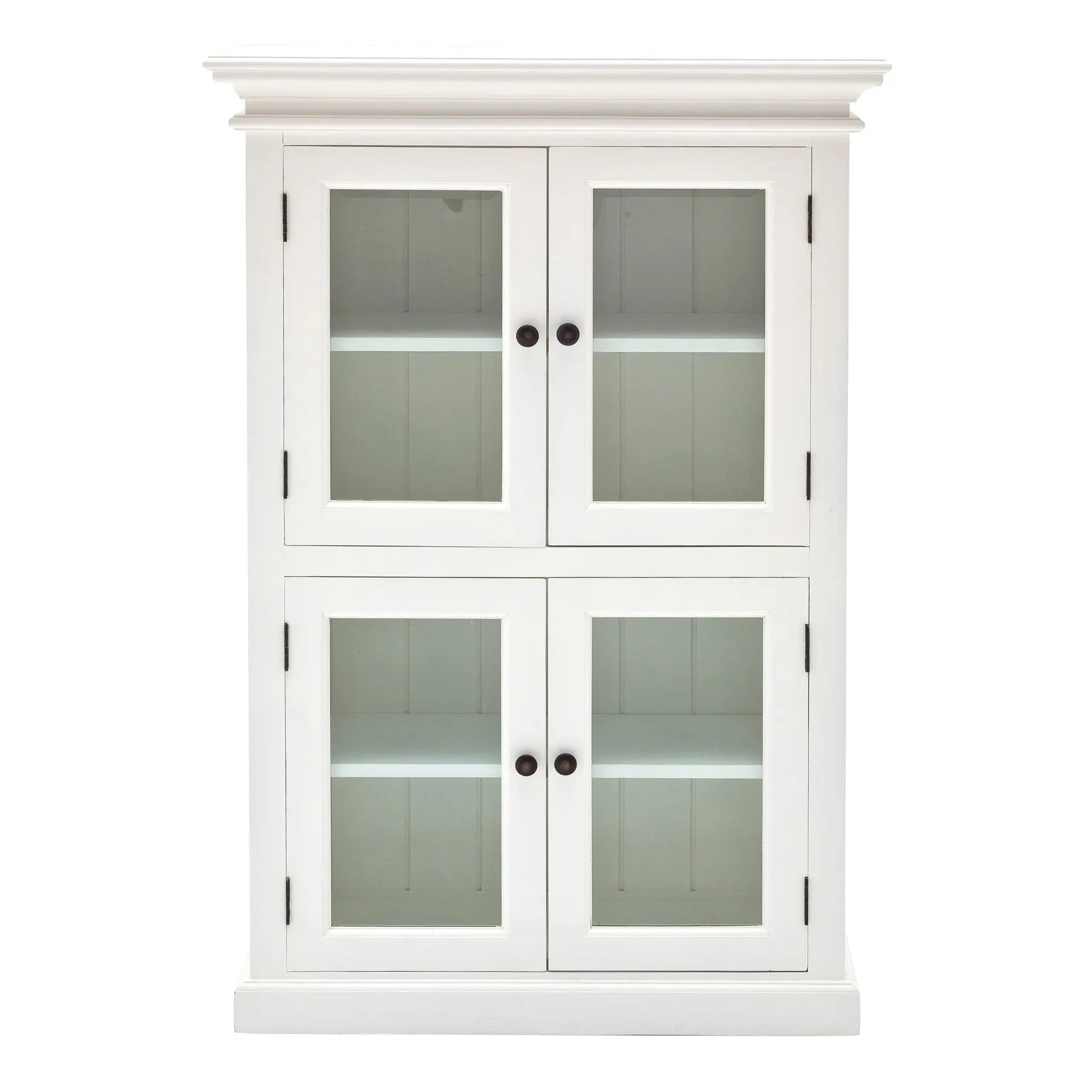 Classic White Two Level Storage Cabinet Homeroots Kitchen & Dining