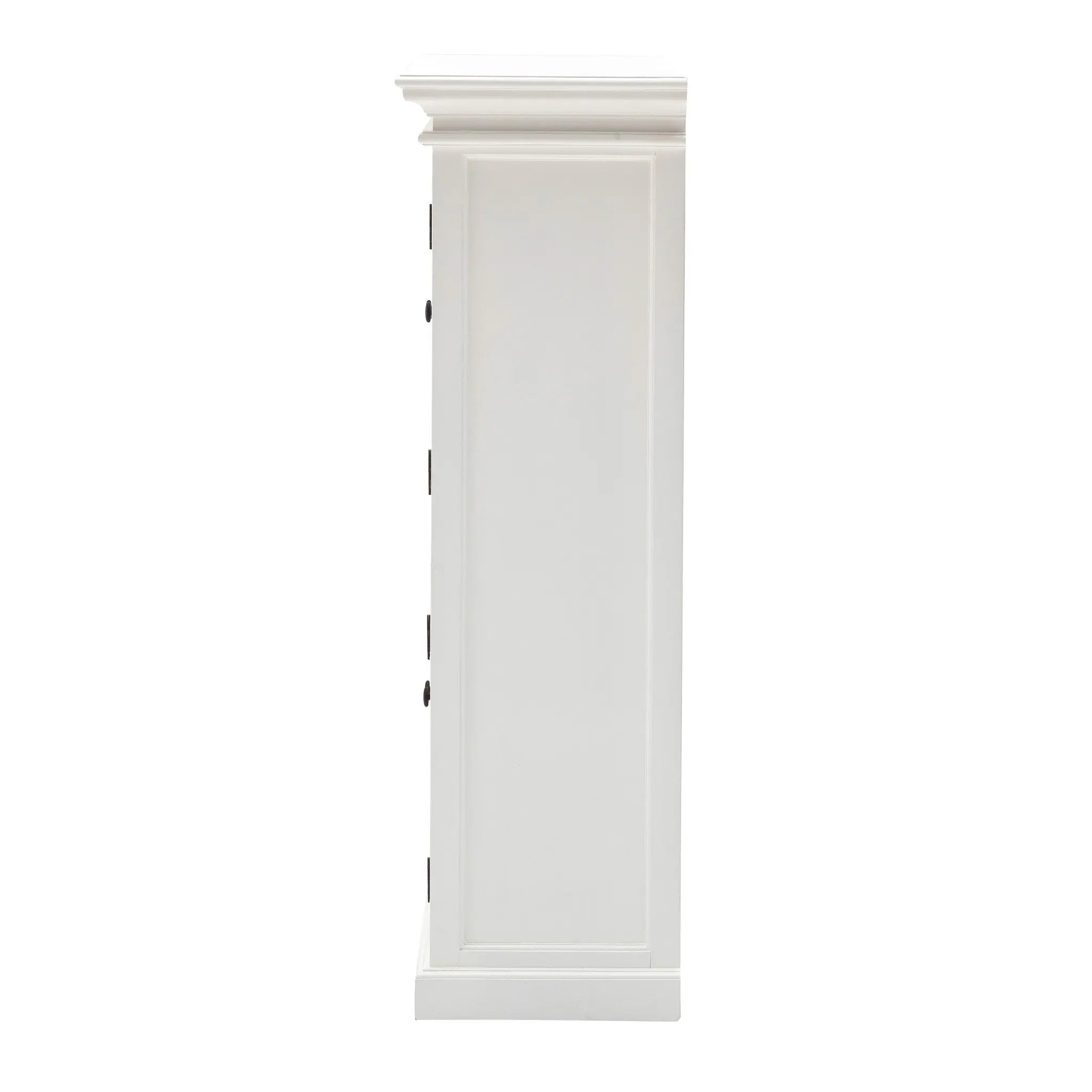 Classic White Two Level Storage Cabinet Homeroots Kitchen & Dining
