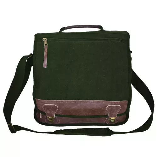 "Classic" Euro-Style Messenger Bag - Olive Drab Fox Outdoor