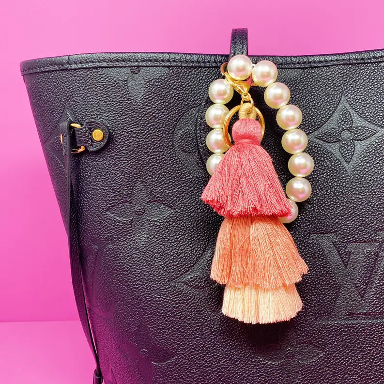 Classy Girl Pearl Tassel Key Chain Ellison+Young