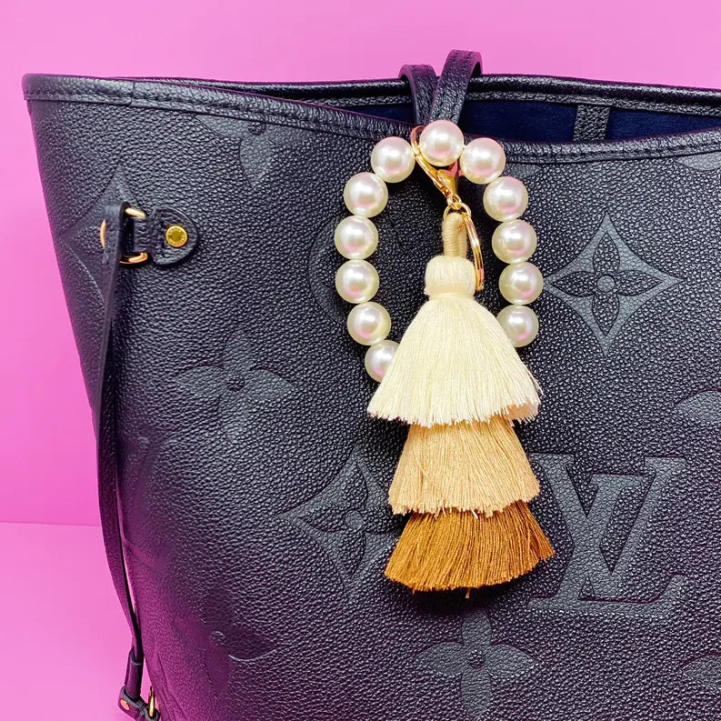 Classy Girl Pearl Tassel Key Chain Ellison+Young