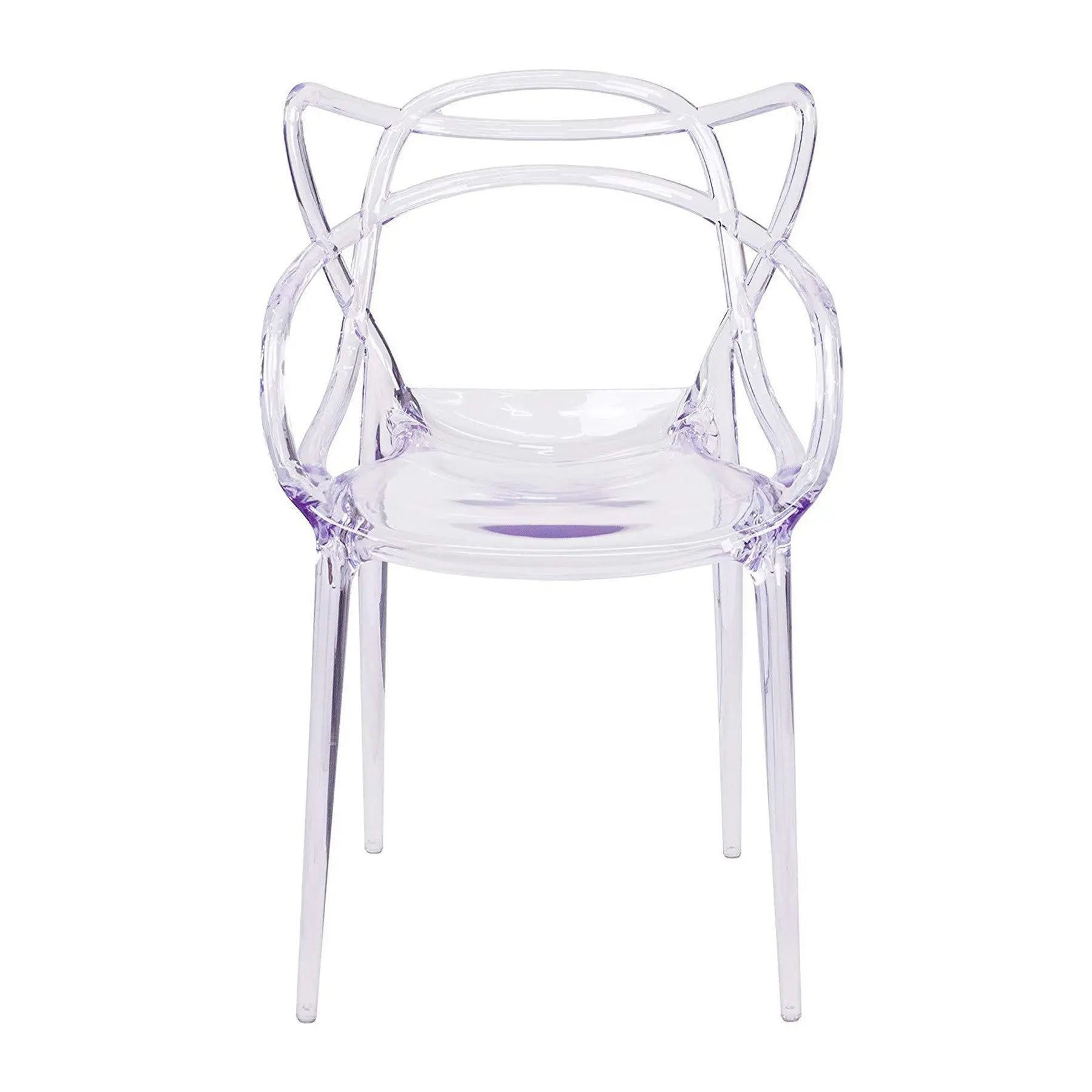 Clear Acrylic Open Back Dining Arm Chair Homeroots Kitchen & Dining