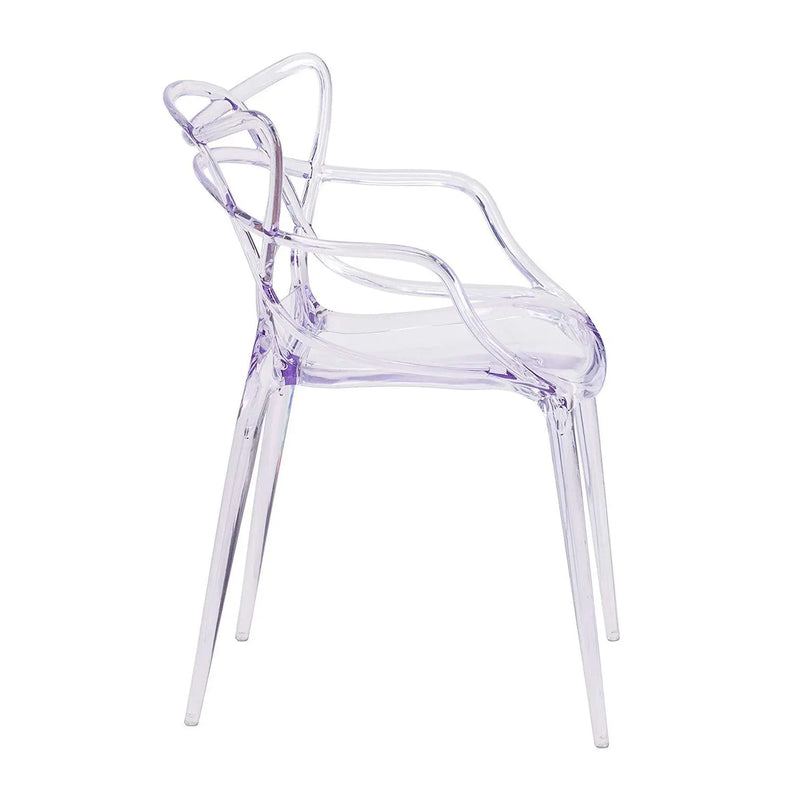 Clear Acrylic Open Back Dining Arm Chair Homeroots Kitchen & Dining