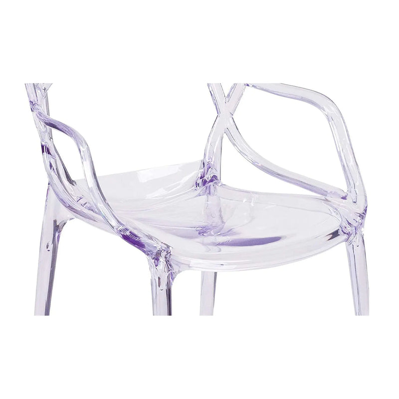 Clear Acrylic Open Back Dining Arm Chair Homeroots Kitchen & Dining