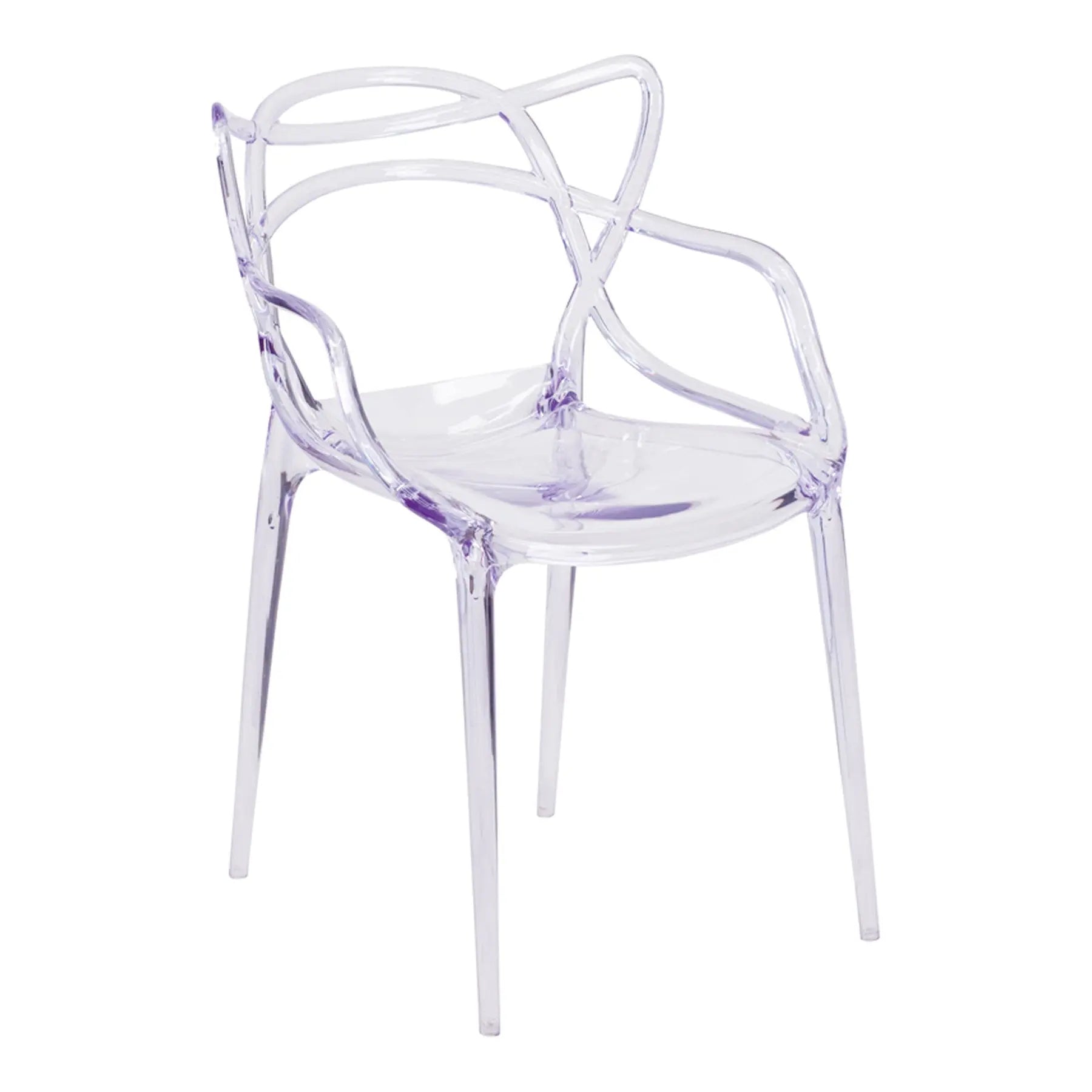 Clear Acrylic Open Back Dining Arm Chair Homeroots Kitchen & Dining