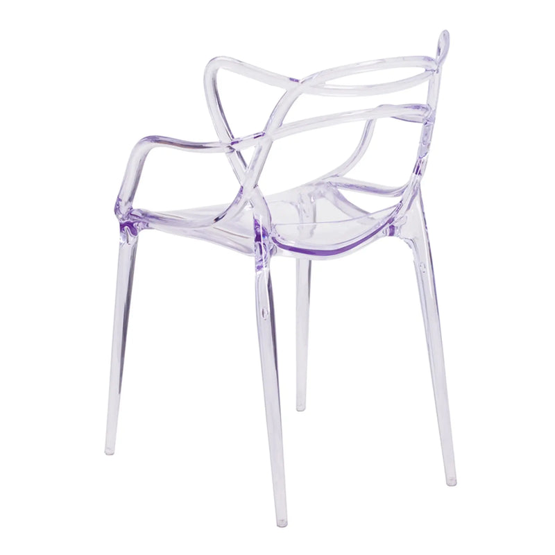 Clear Acrylic Open Back Dining Arm Chair Homeroots Kitchen & Dining