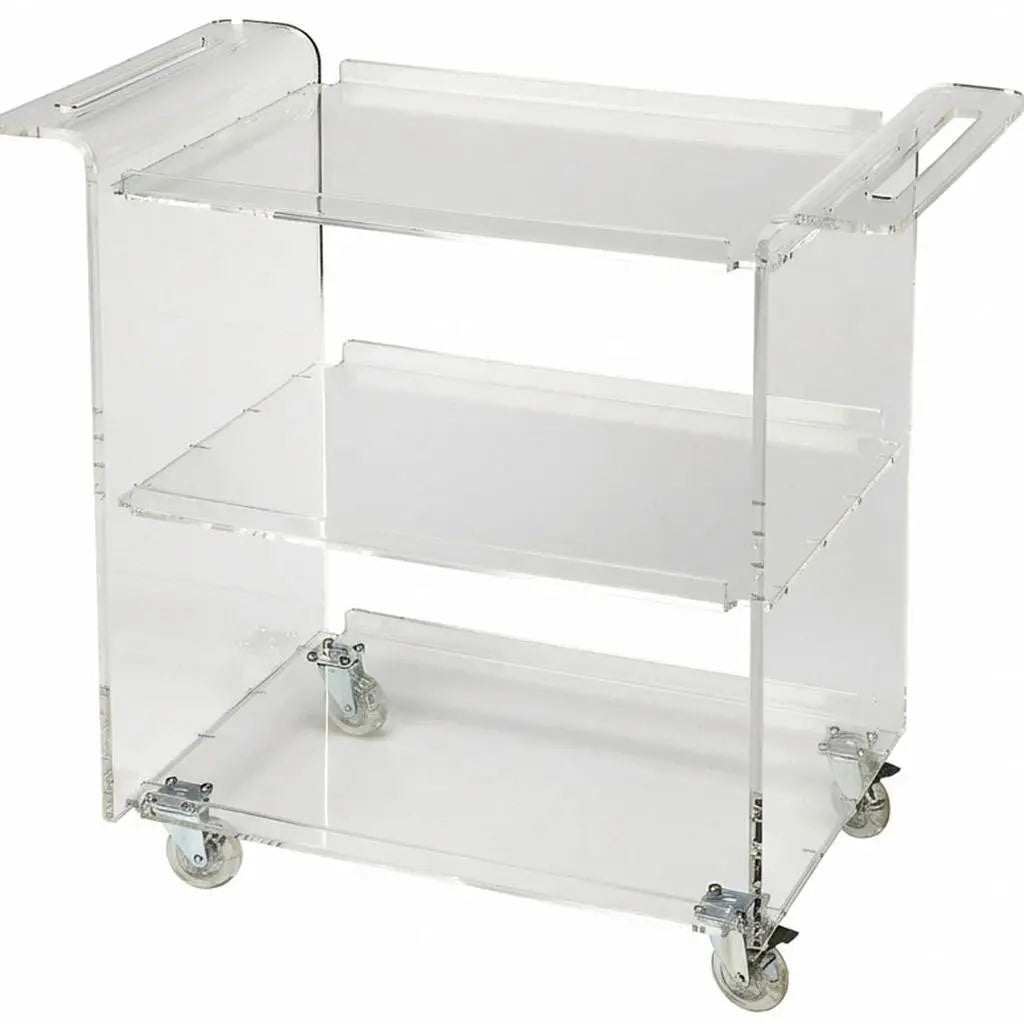 Clear Acrylic Rolling Server Bar Cart Homeroots Kitchen & Dining