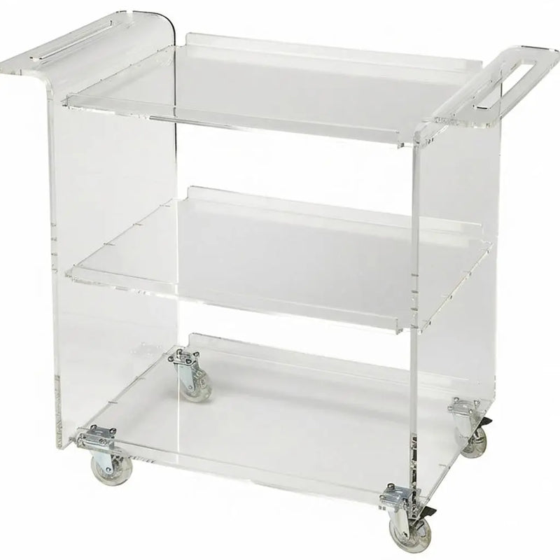 Clear Acrylic Rolling Server Bar Cart Homeroots Kitchen & Dining