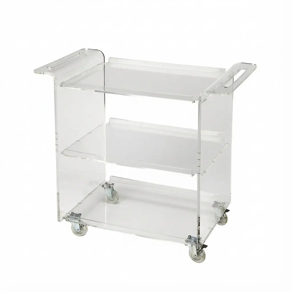 Clear Acrylic Rolling Server Bar Cart Homeroots Kitchen & Dining