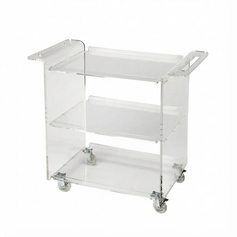 Clear Acrylic Rolling Server Bar Cart Homeroots Kitchen & Dining