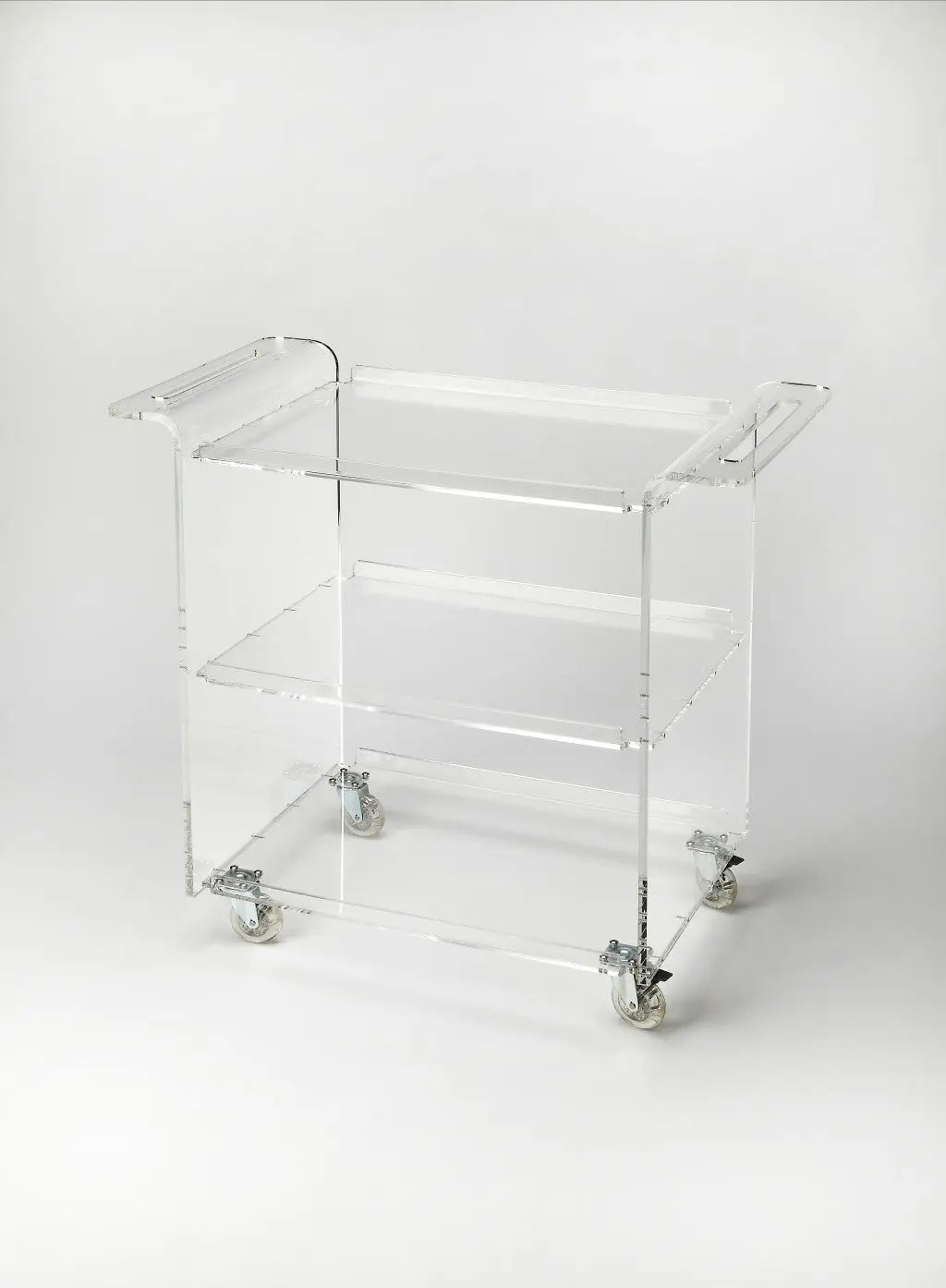 Clear Acrylic Rolling Server Bar Cart Homeroots Kitchen & Dining