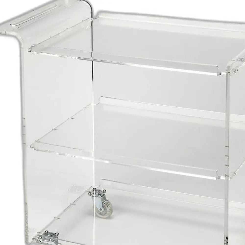 Clear Acrylic Rolling Server Bar Cart Homeroots Kitchen & Dining
