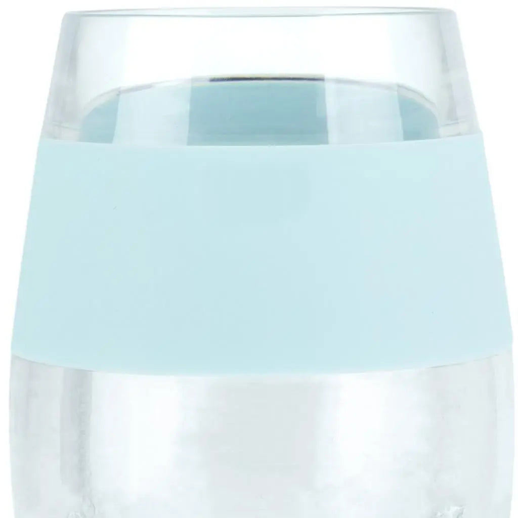 Clear And Blue Tritan Plastic Convex Curve Shape Stemless All Purpose Wine Glass Homeroots Kitchen & Dining