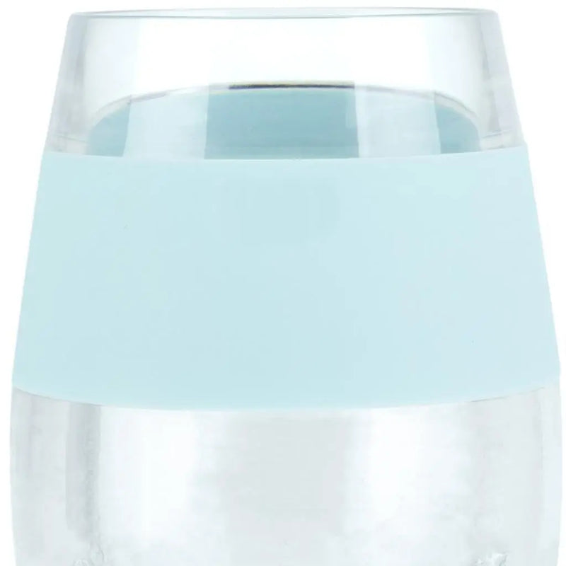 Clear And Blue Tritan Plastic Convex Curve Shape Stemless All Purpose Wine Glass Homeroots Kitchen & Dining