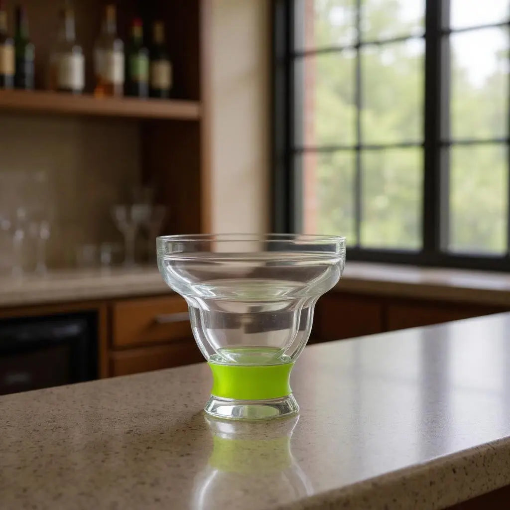 Clear And Green Tritan Plastic Unique Shape Stemless Margarita Glass Homeroots Kitchen & Dining