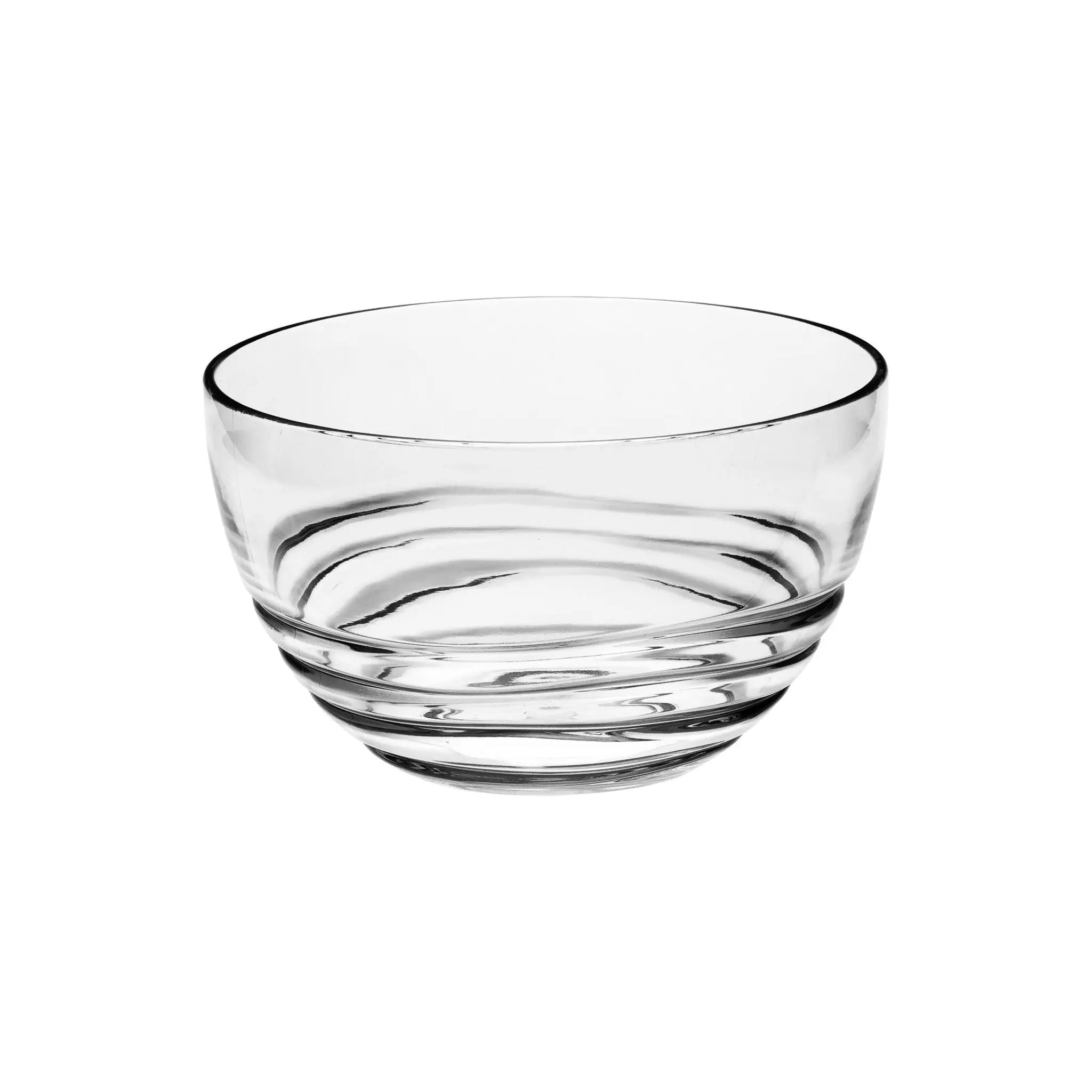 Clear Four Piece Round Swirl Acrylic Service For Four Bowl Set Homeroots Kitchen & Dining