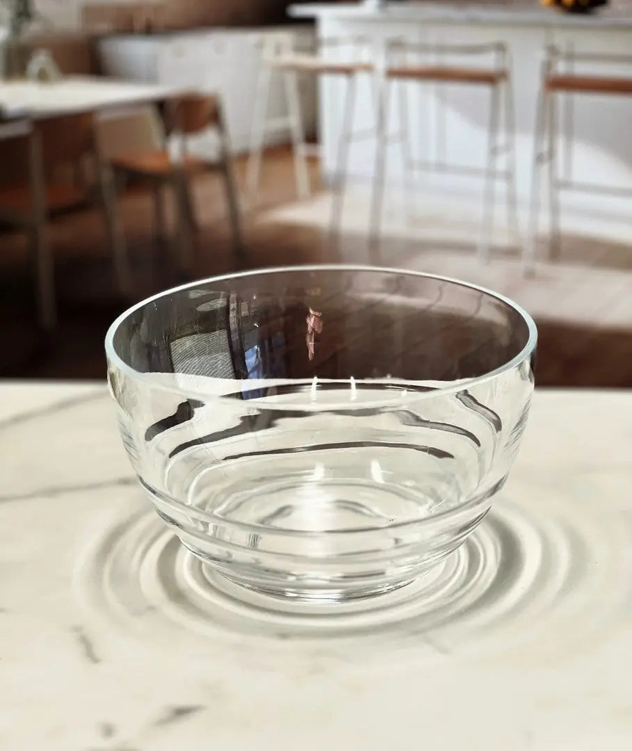 Clear Four Piece Round Swirl Acrylic Service For Four Bowl Set Homeroots Kitchen & Dining