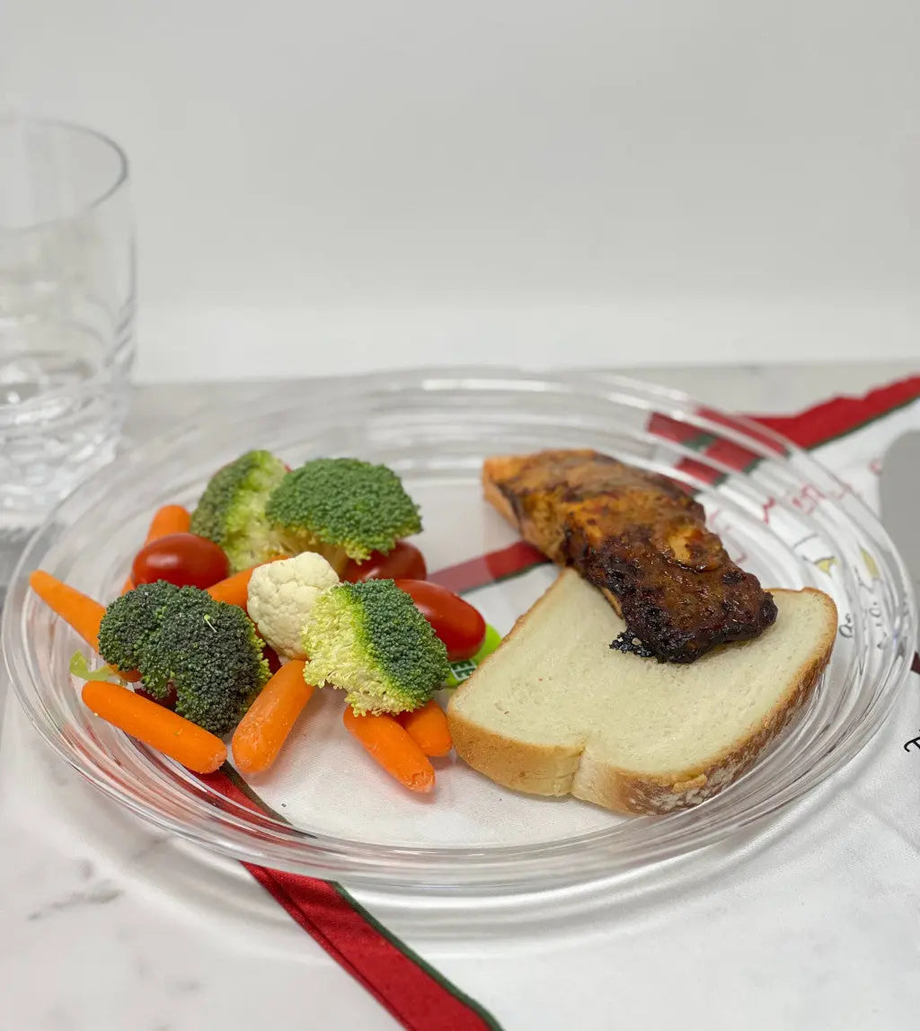 Clear Four Piece Round Swirl Acrylic Service For Four Dinner Plate Set Homeroots Kitchen & Dining
