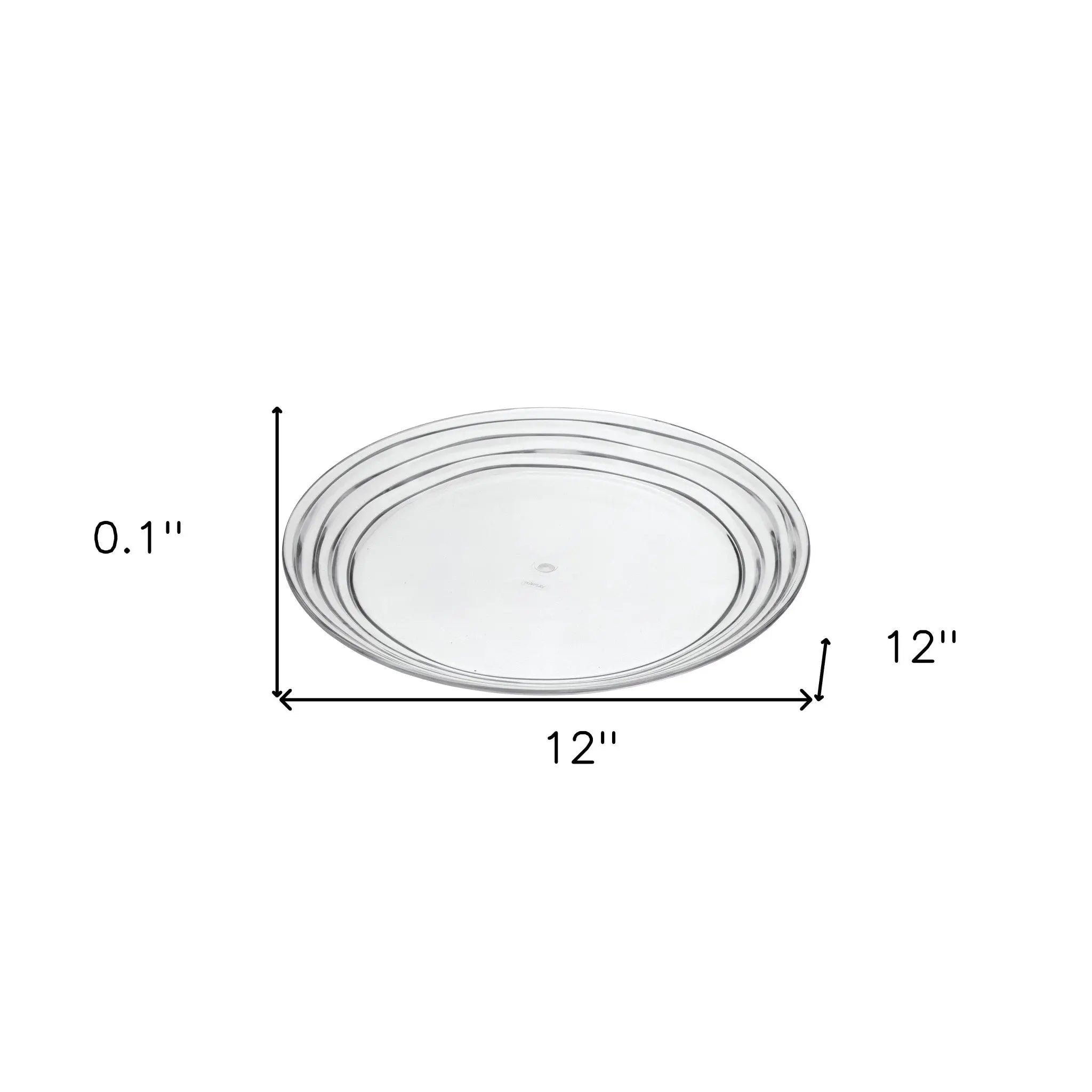 Clear Four Piece Round Swirl Acrylic Service For Four Dinner Plate Set Homeroots Kitchen & Dining