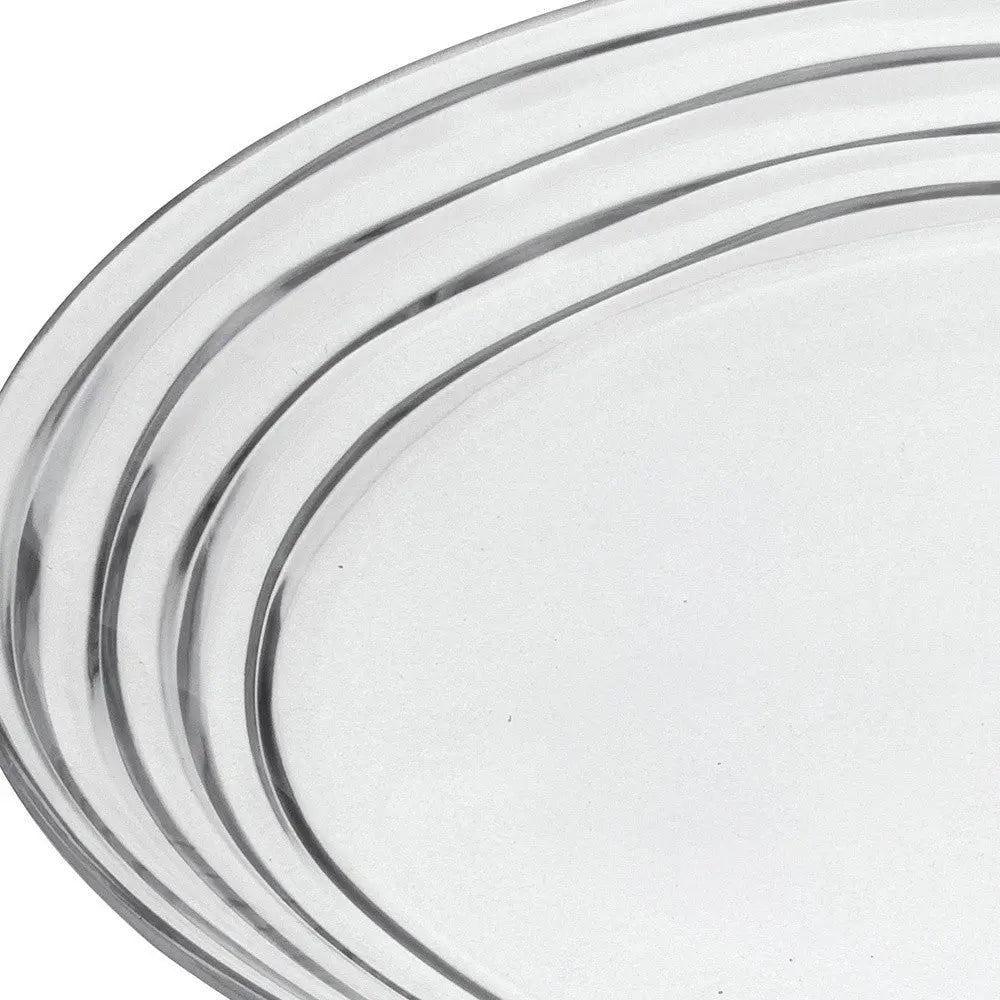 Clear Four Piece Round Swirl Acrylic Service For Four Dinner Plate Set Homeroots Kitchen & Dining