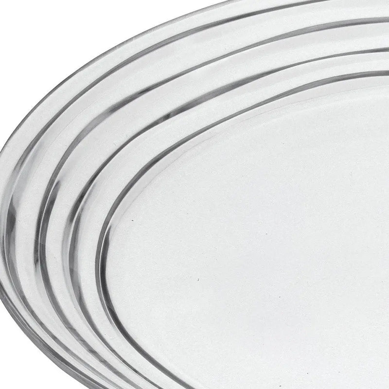 Clear Four Piece Round Swirl Acrylic Service For Four Dinner Plate Set Homeroots Kitchen & Dining