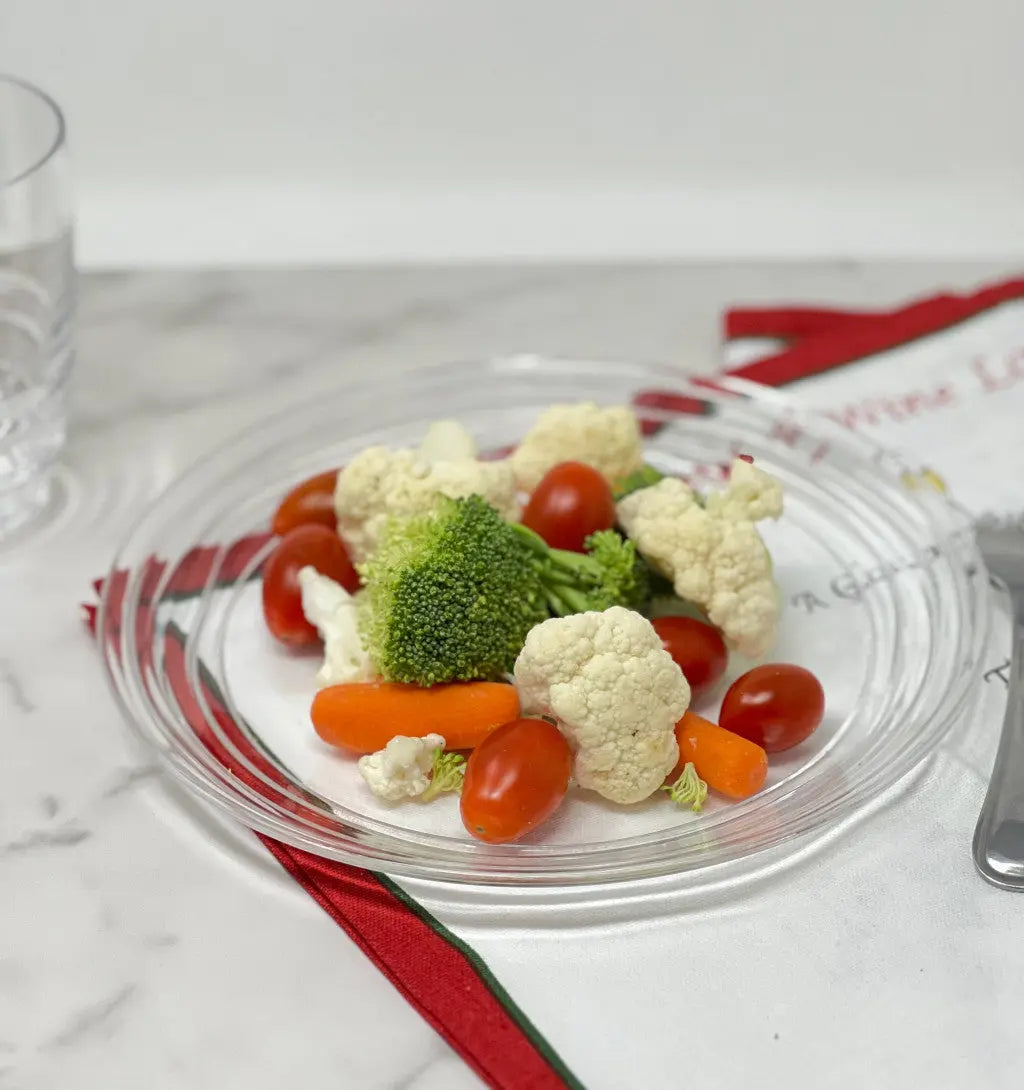 Clear Four Piece Round Swirl Acrylic Service For Four Salad Plate Set Homeroots Kitchen & Dining