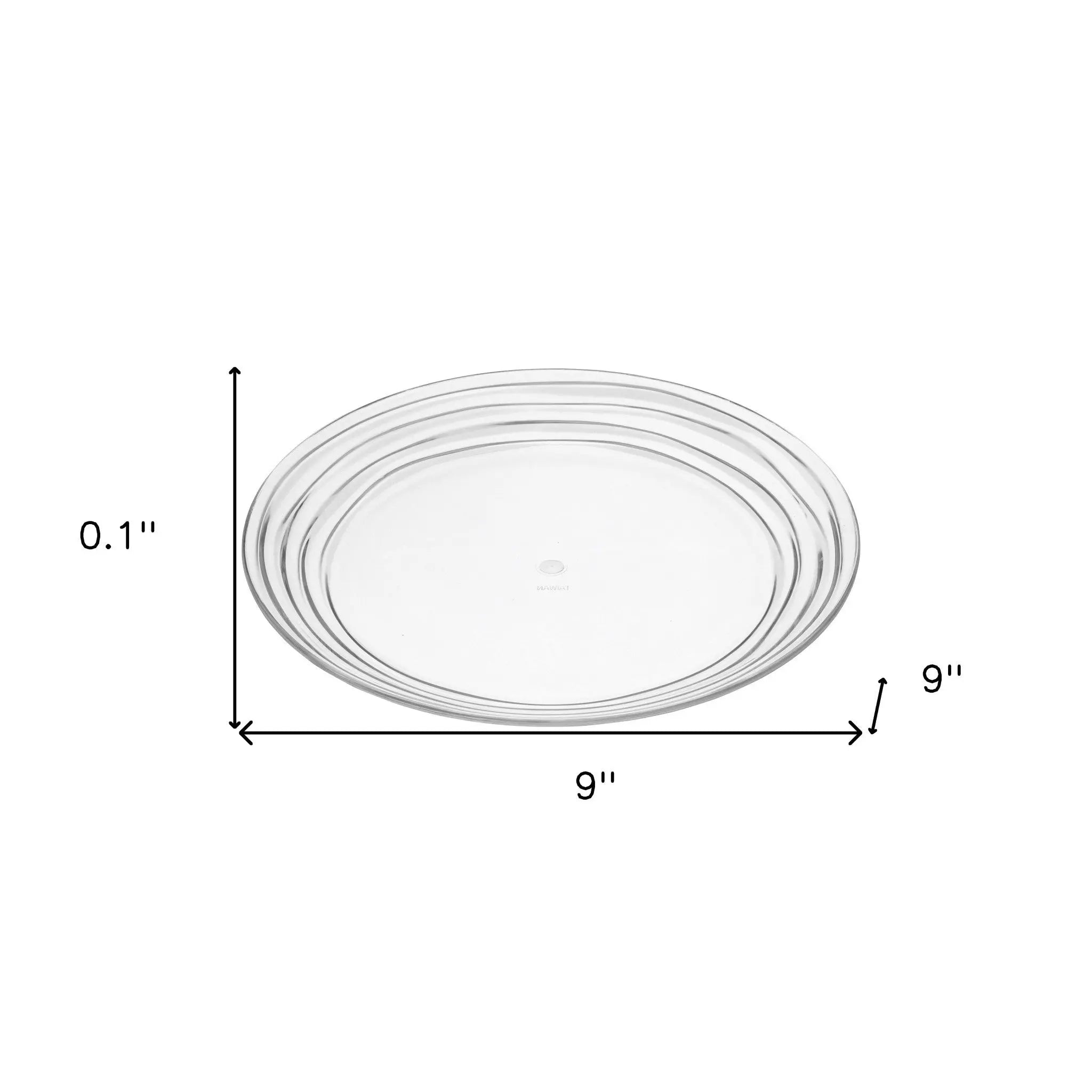 Clear Four Piece Round Swirl Acrylic Service For Four Salad Plate Set Homeroots Kitchen & Dining