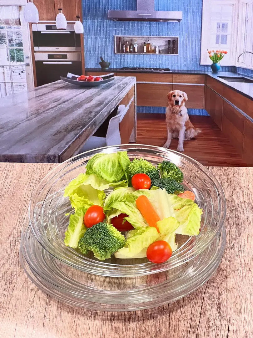 Clear Four Piece Round Swirl Acrylic Service For Four Salad Plate Set Homeroots Kitchen & Dining