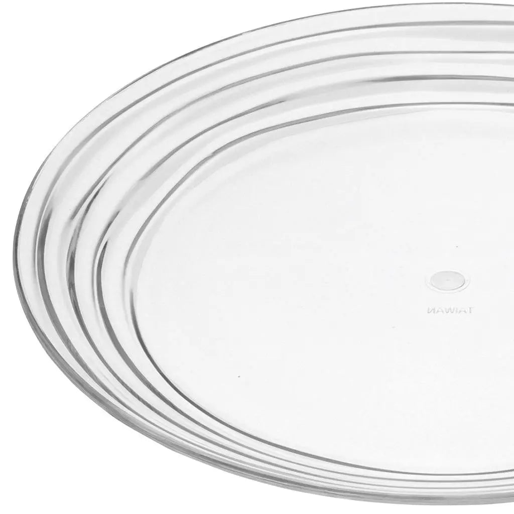 Clear Four Piece Round Swirl Acrylic Service For Four Salad Plate Set Homeroots Kitchen & Dining
