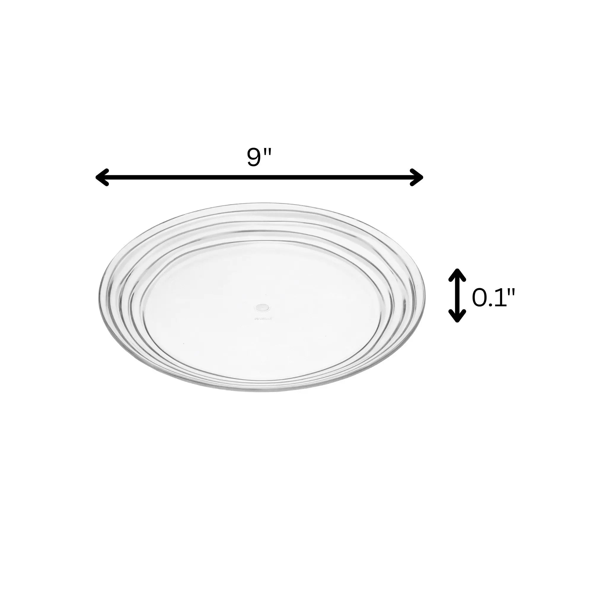 Clear Four Piece Round Swirl Acrylic Service For Four Salad Plate Set Homeroots Kitchen & Dining