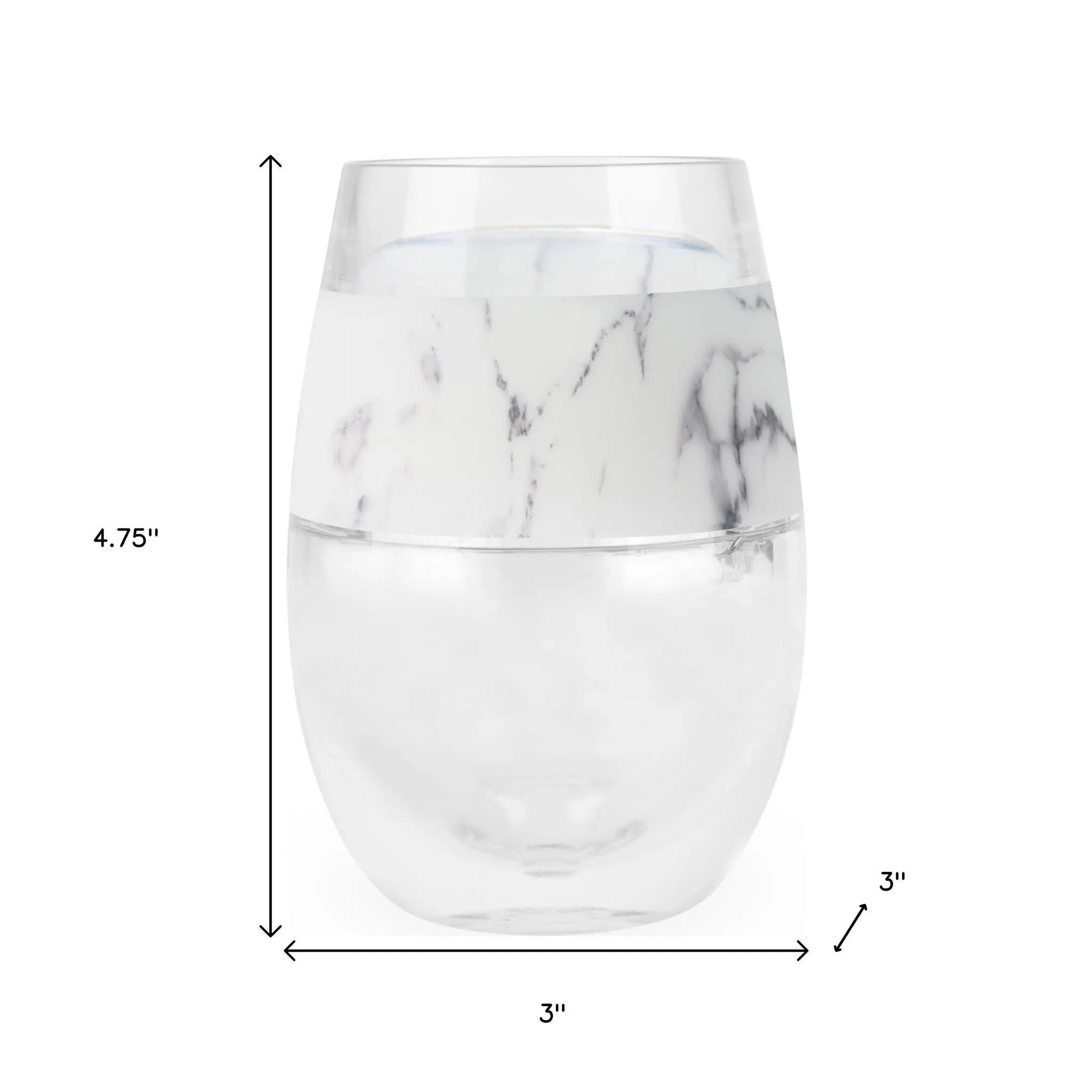Clear White And Black Tritan Plastic Convex Curve Shape Stemless All Purpose Wine Glass Homeroots Kitchen & Dining