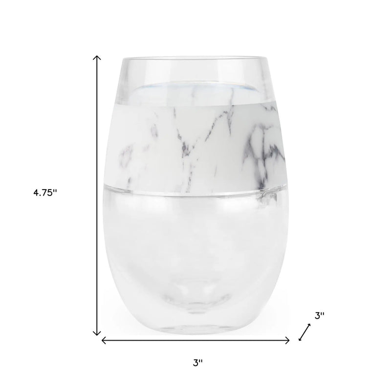 Clear White And Black Tritan Plastic Convex Curve Shape Stemless All Purpose Wine Glass Homeroots Kitchen & Dining