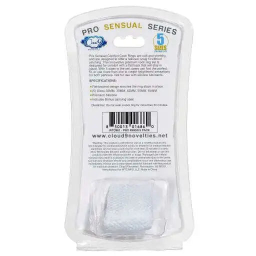 Cloud-9-Comfort-Cock-Rings-W-flat-Back-5-pk-Pro-Sensual-Line-Cloud-9-Novelties-335188233