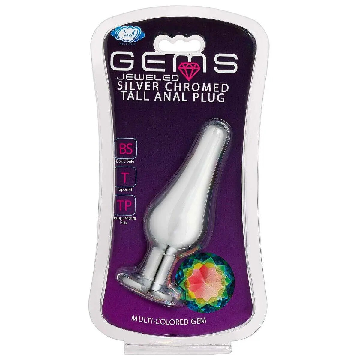 Cloud-9-Gems-Silver-Chromed-Tall-Anal-Plug-Cloud-9-Novelties-335418343