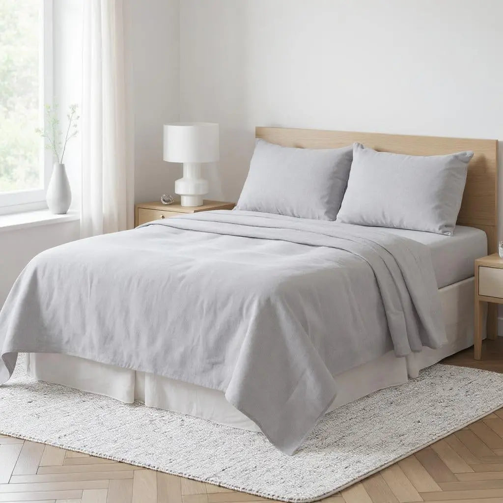 Cloud Linen Full Double Flat Sheet Homeroots Bed & Bath
