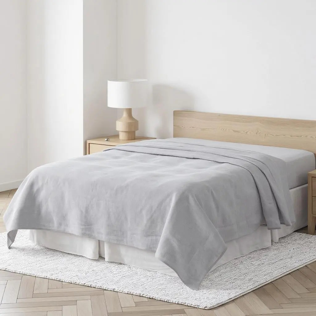 Cloud Linen King Flat Sheet Homeroots Bed & Bath