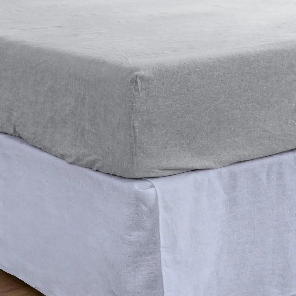 Cloud Linen Twin Fitted Sheet Homeroots Bed & Bath