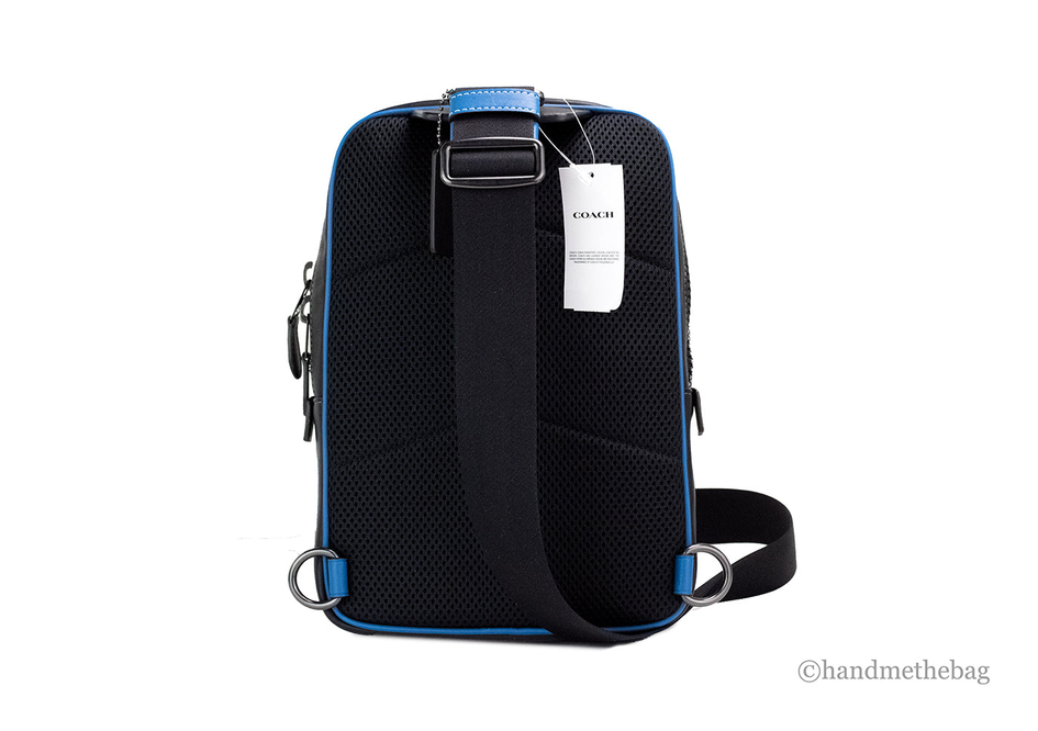Coach Khaki Blue Jay Coated Canvas Colorblock Track Pack JV Deals