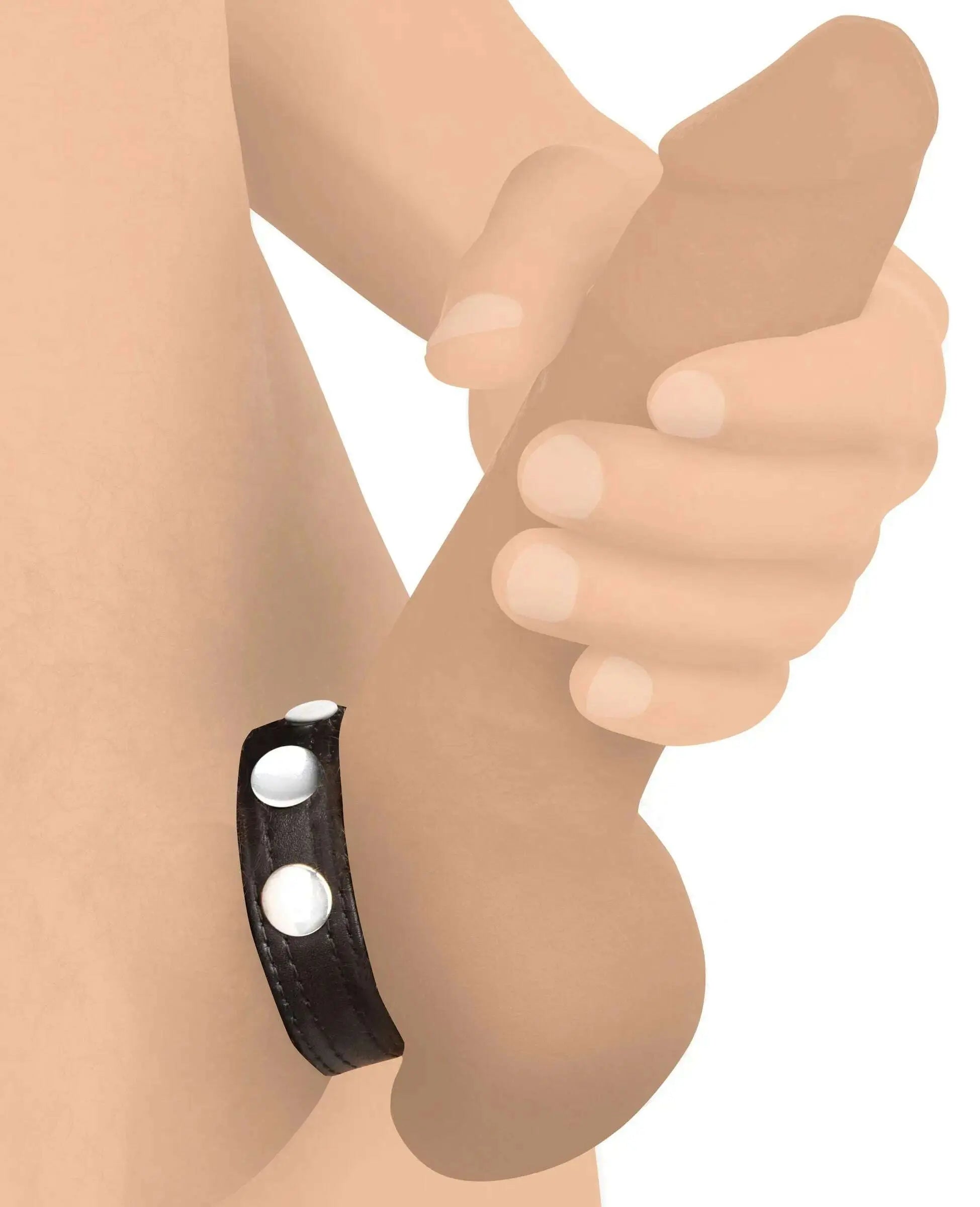 Cock-Gear-Leather-Speed-Snap-Cock-Ring-XR-Brands-Strict-334954458