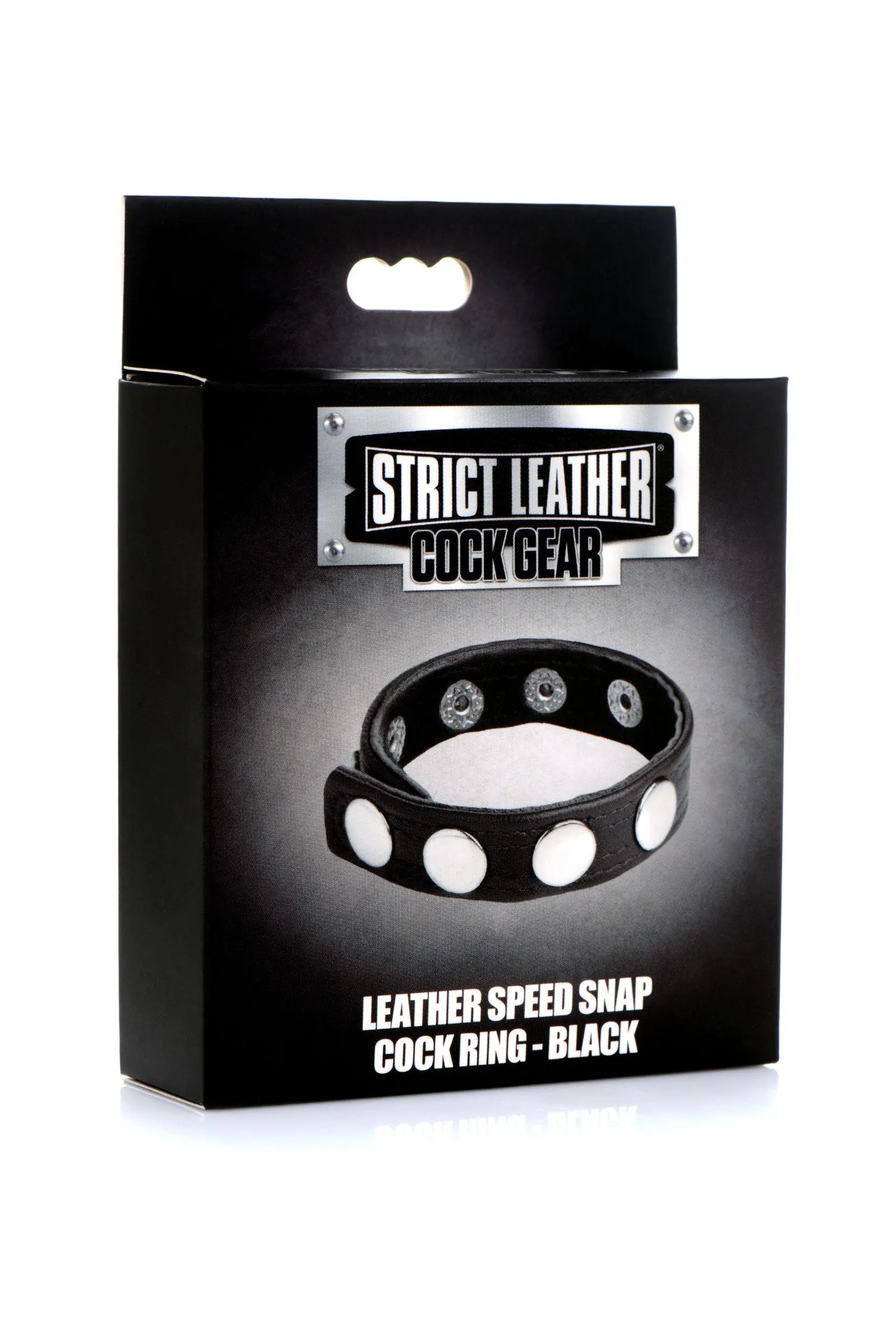 Cock Gear Leather Speed Snap Cock Ring XR Brands Strict