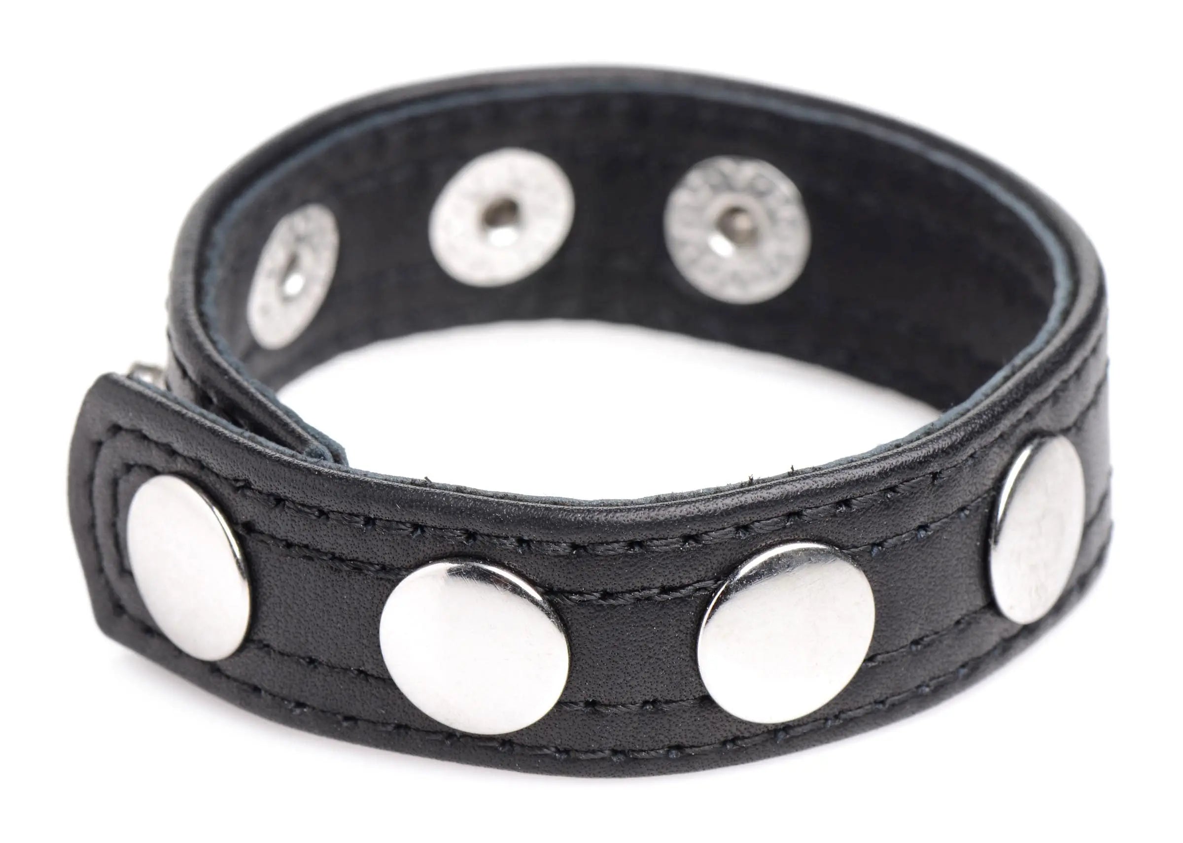 Cock Gear Leather Speed Snap Cock Ring XR Brands Strict