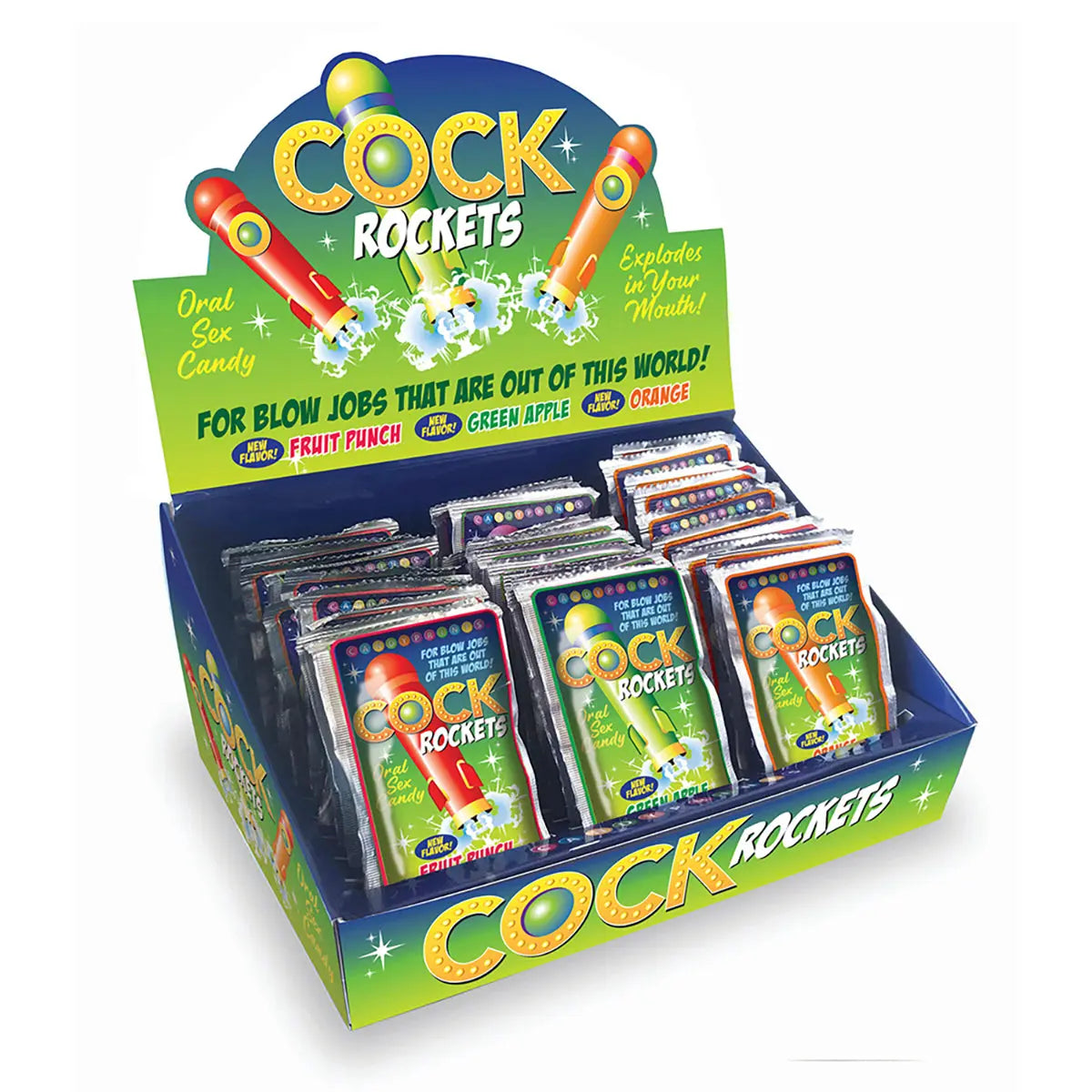 Cock Rockets Assorted Flavor Display Little Genie