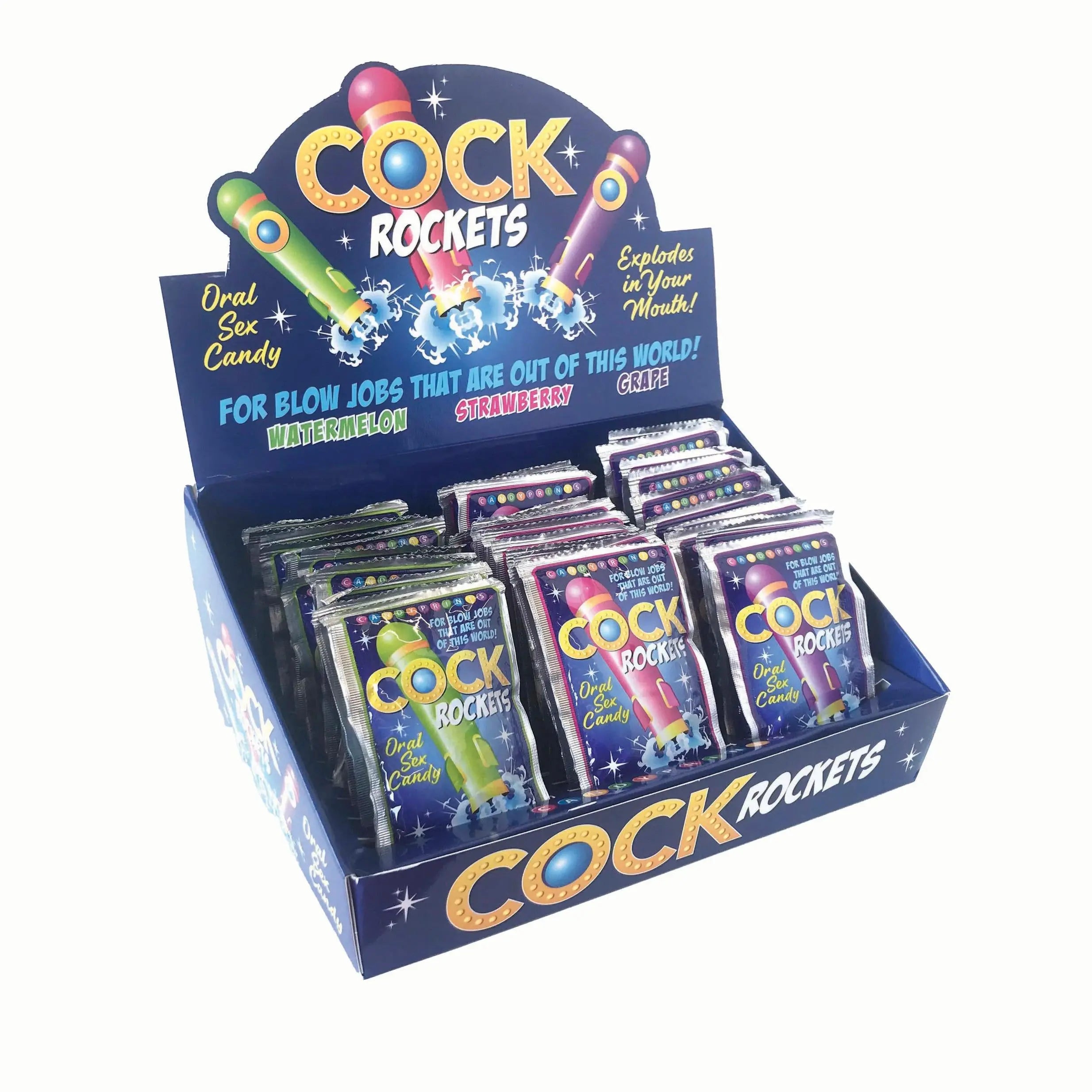 Cock Rockets Oral Sex Candy Display 36pc - GreatEagleInc