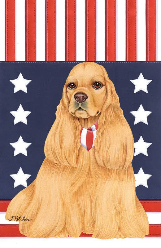 Cocker Spaniel Buff - Tomoyo Pitcher Patriot Garden Flag Best of Breed