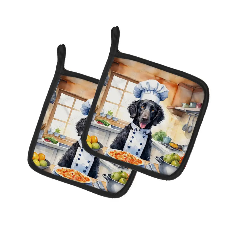 Cocker Spaniel The Chef Pair of Pot Holders Caroline's Treasures