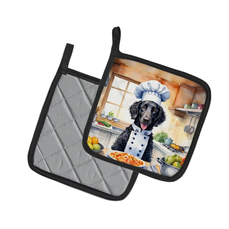 Cocker Spaniel The Chef Pair of Pot Holders Caroline's Treasures