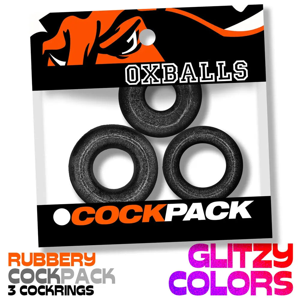 Cockpack Multi Design 3 Pack - Black Mica Oxballs